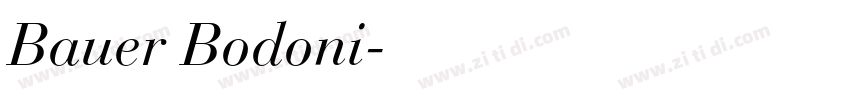 Bauer Bodoni字体转换
